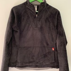 North Face M Like New Plush Fleeced Zip Neck
